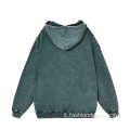 Elegante felpa con cappuccio vintage a pullover pesante